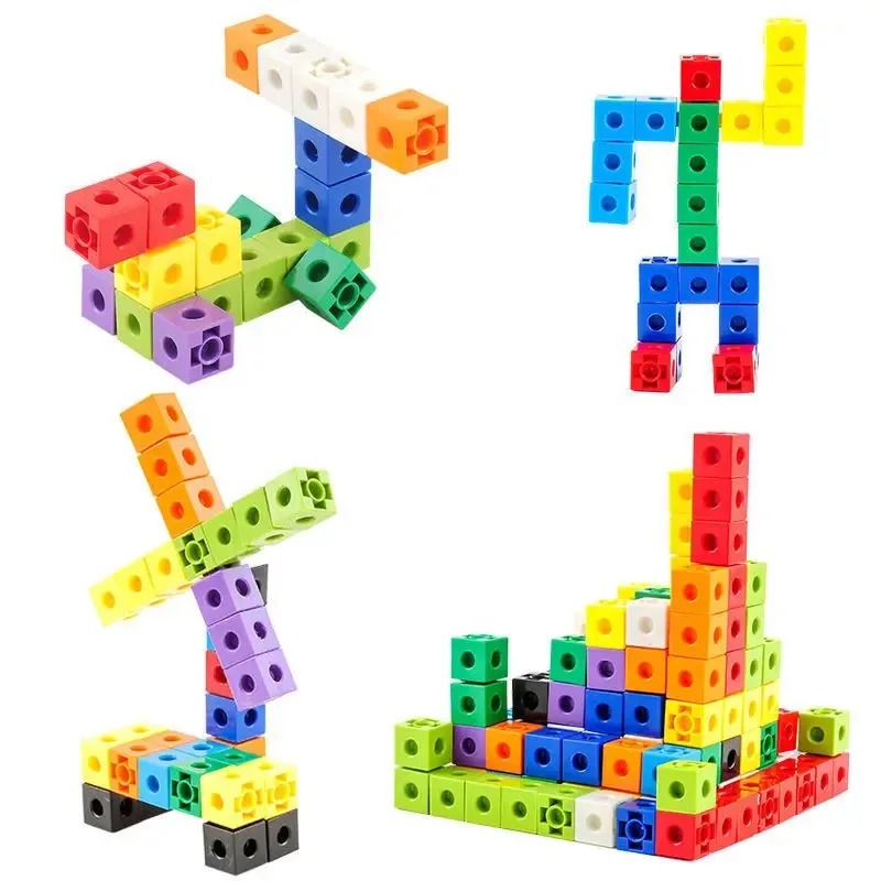 Brain Teaser Cube - 100PCS Set Linking Cubes Math Manipulatives