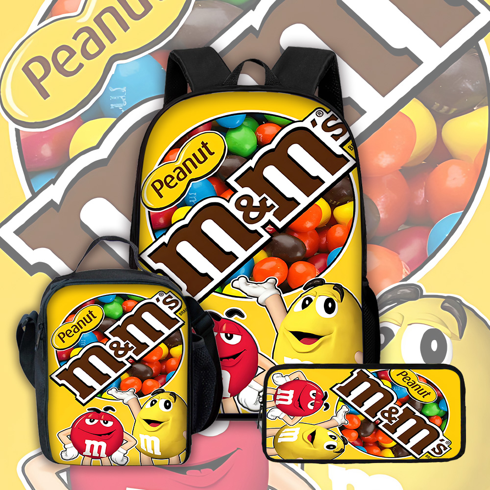 Kids Education School - Cartoon Chocolate M-M&M's Logo Child School