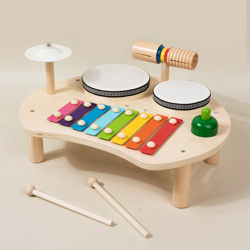 Kids Education Table - Multi-function Baby Music Table Toys Wooden