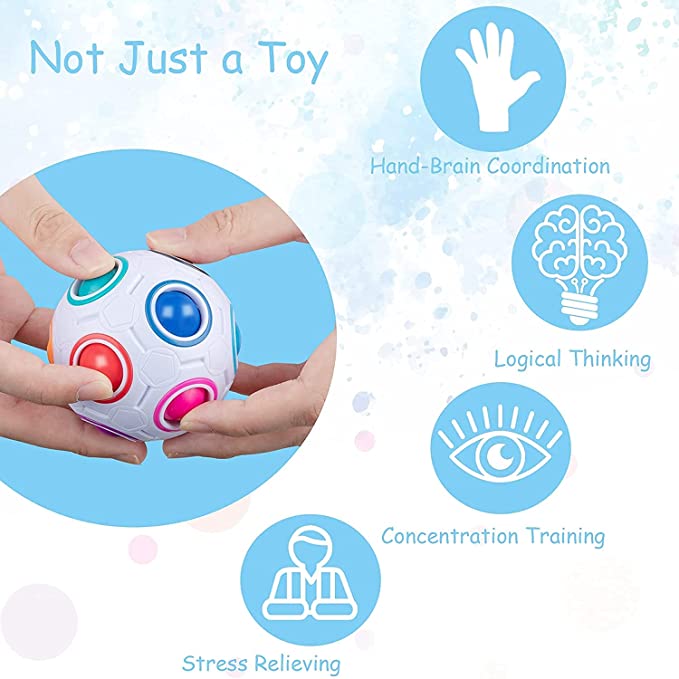 =Magic Rainbow Puzzle Ball Spe - Brain Teaser Cube 评论和价格