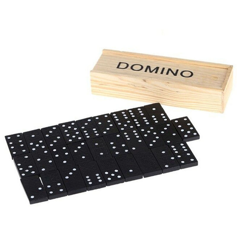 28pcs/Set Wooden Domino Board  - Kids Education Table 评论和价格