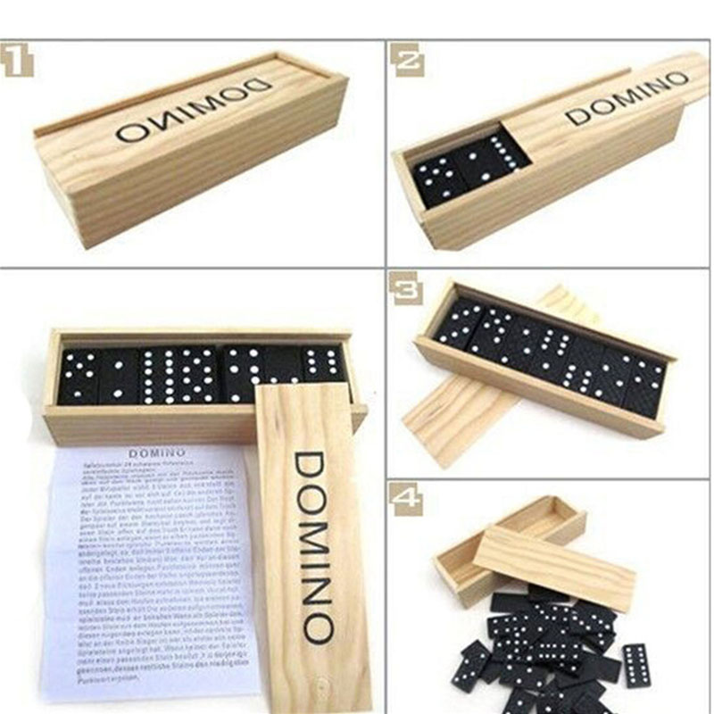 28pcs/Set Wooden Domino Board  - Kids Education Table 评论和价格