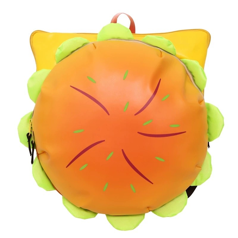 2026 Cute 3D Hamburger Backpac - Kids Education School 评论和价格