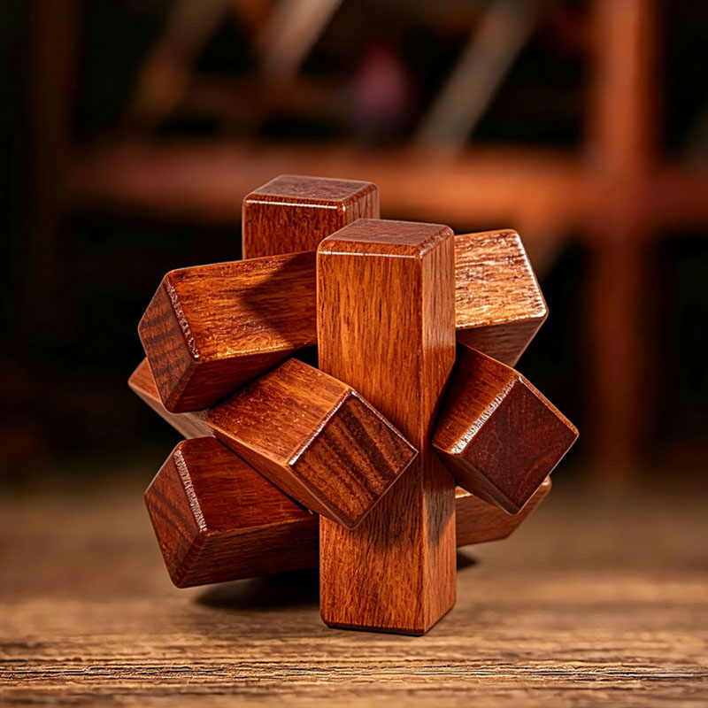 Wooden Knot Puzzle IQ Logic Tr - Kids Education Fun 评论和价格