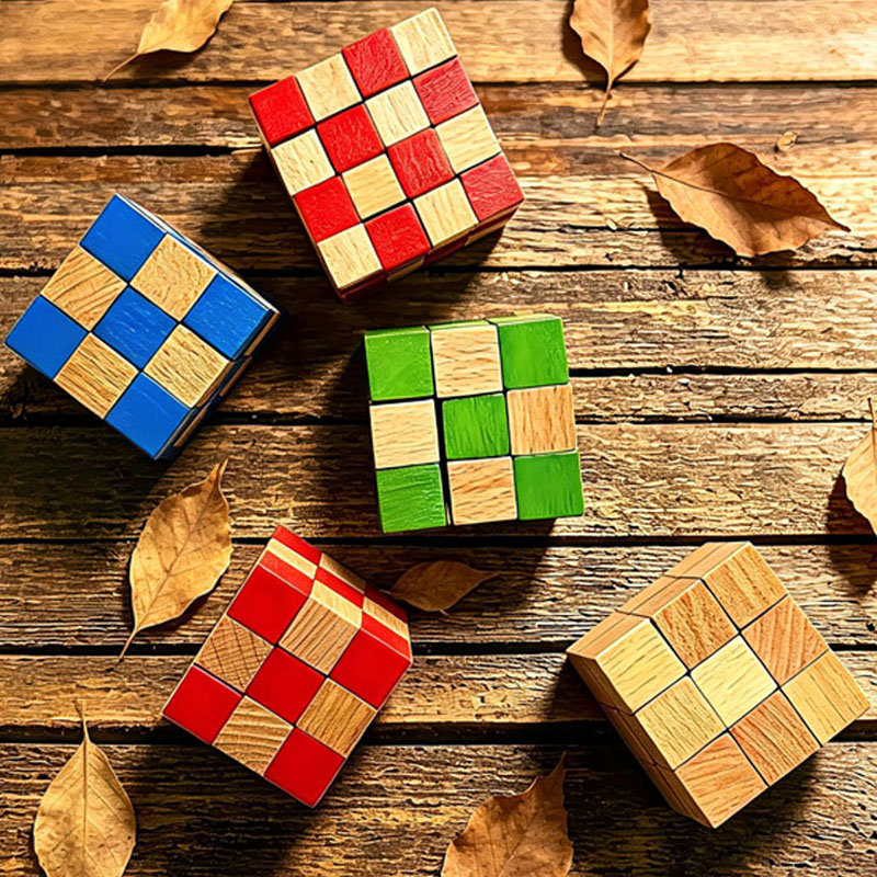 Square Snake Cube Wooden Brain - Brain Teaser Cube 评论和价格