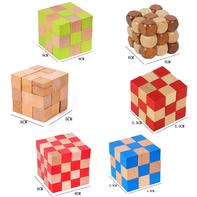 Square Snake Cube Wooden Brain - Brain Teaser Cube 评论和价格