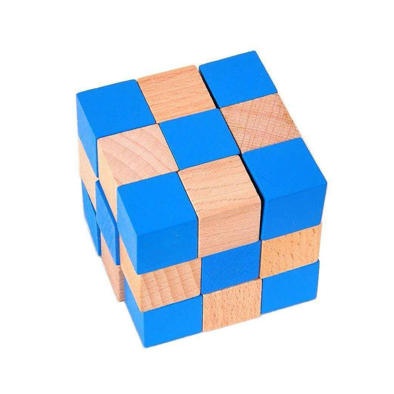 Square Snake Cube Wooden Brain - Brain Teaser Cube 评论和价格