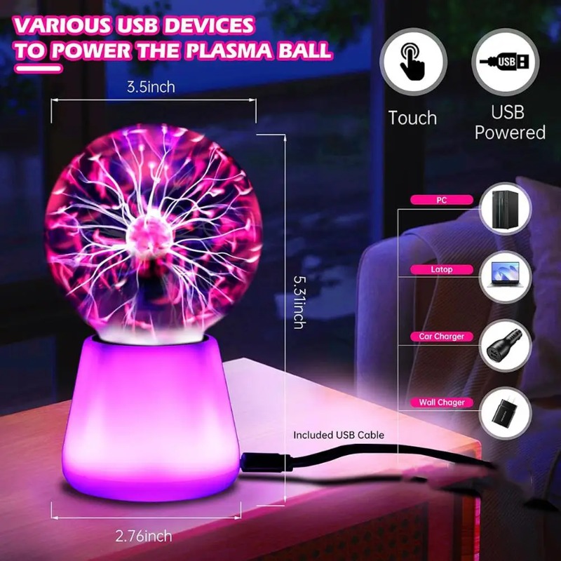 Plasma Ball Lamp Interactive T - Globe Interactive Light 评论和价格