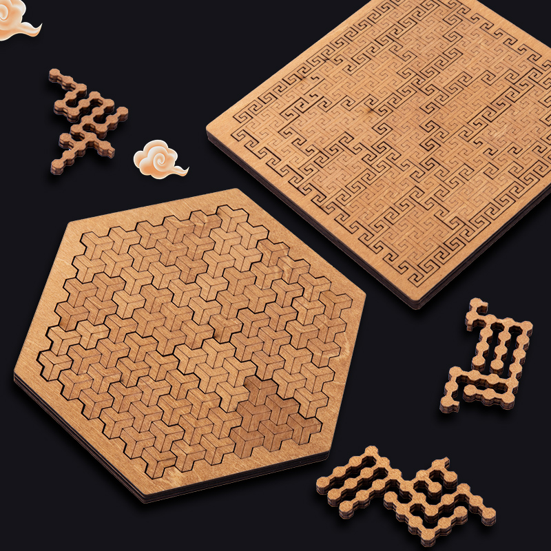 Impossible Wooden Puzzle IQ Pu - Brain Teaser Cube 评论和价格