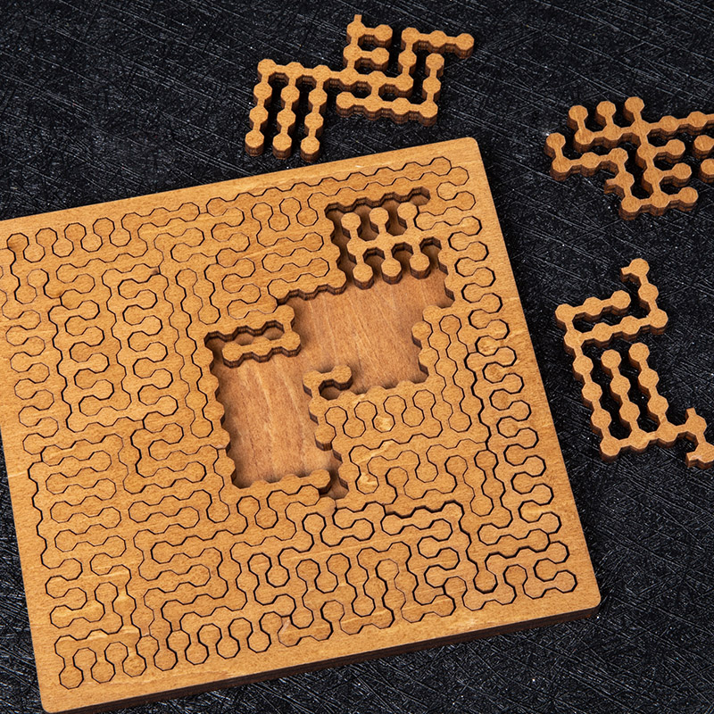 Impossible Wooden Puzzle IQ Pu - Brain Teaser Cube 评论和价格