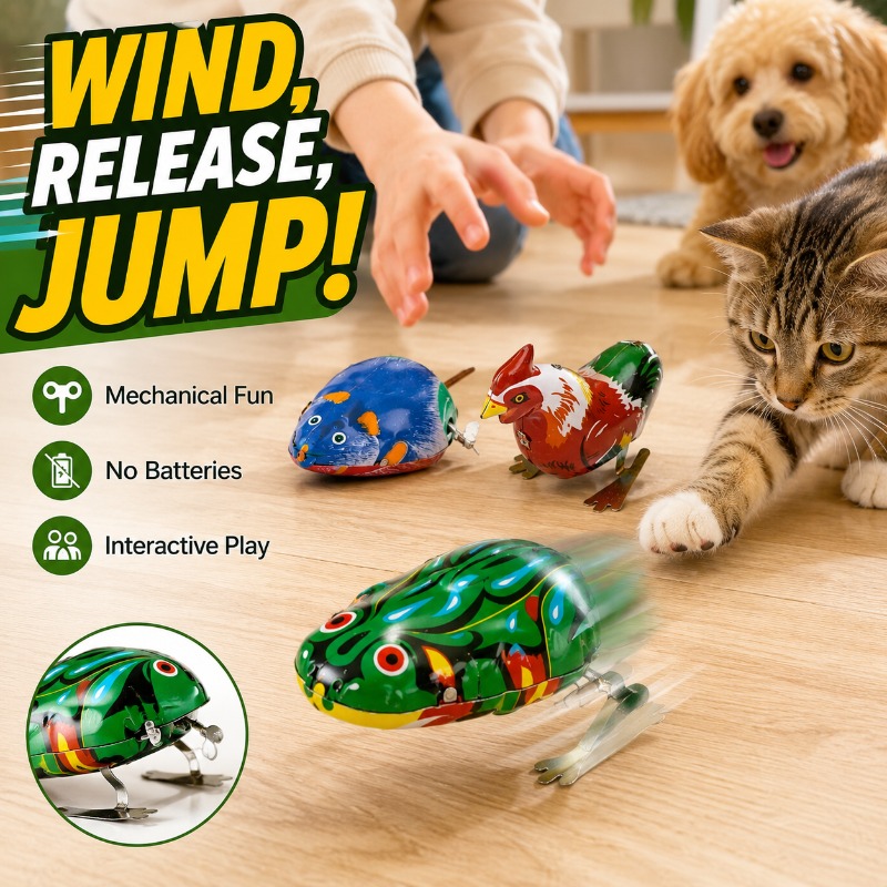 Traditional Wind Up Jumping Fr - Kids Education Fun 评论和价格