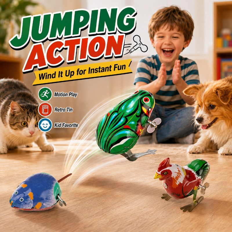 Traditional Wind Up Jumping Fr - Kids Education Fun 评论和价格