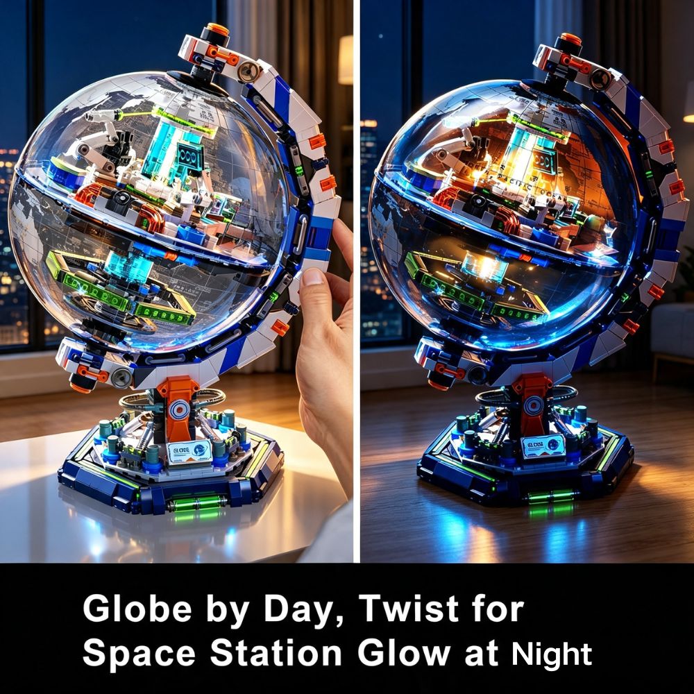 KAVOWORLD 1793pcs Space Statio - Globe Interactive Light 评论和价格