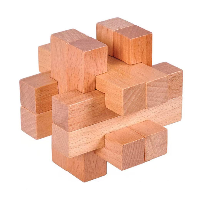 Wooden Brain Teaser for Adults - Brain Teaser Cube 评论和价格