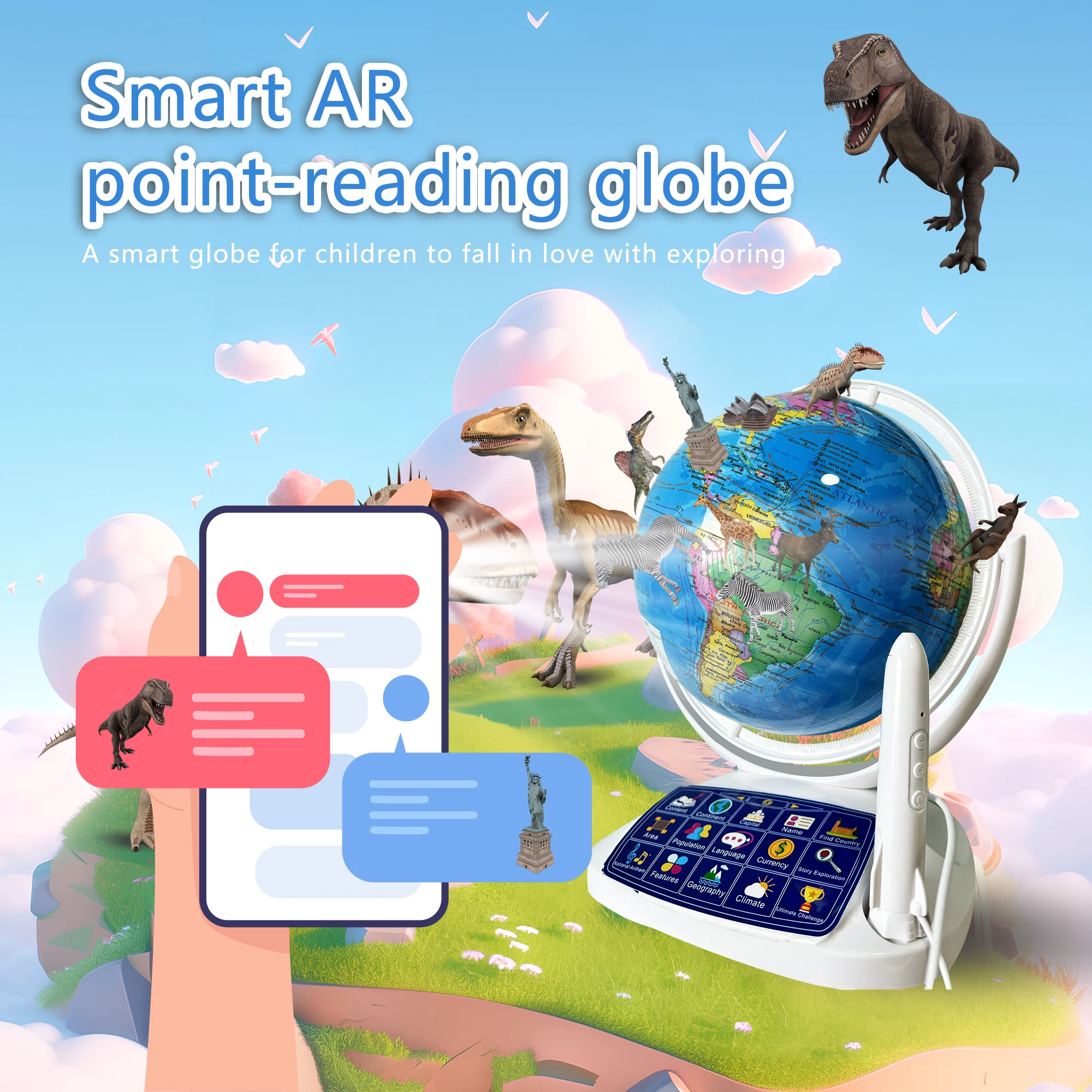 AR Interactive Smart Globe Kid - Globe Interactive Light 评论和价格